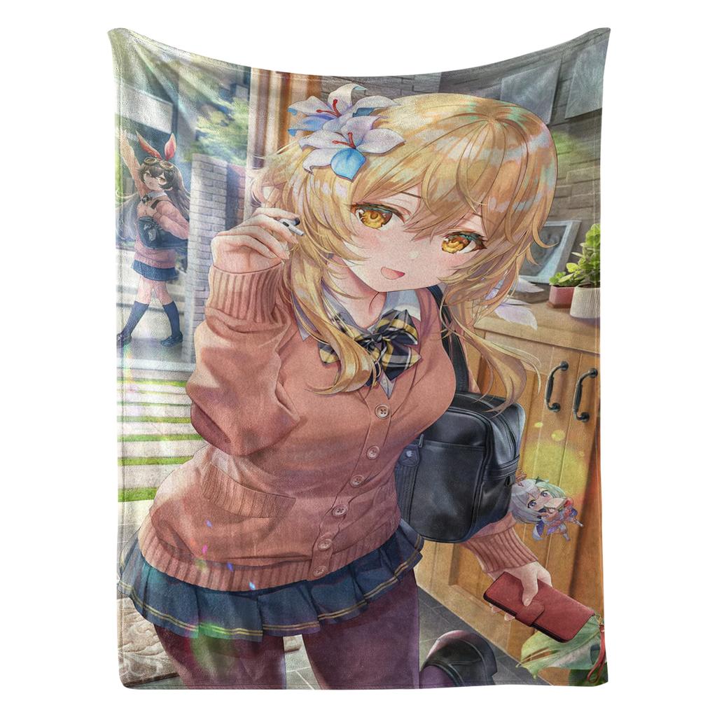 Cute Anime Fleece Fashion Blanket - Soft Flannel Throw Gift for Kids, Teens, Adults - Warm & Cozy for Christmas, Birthday