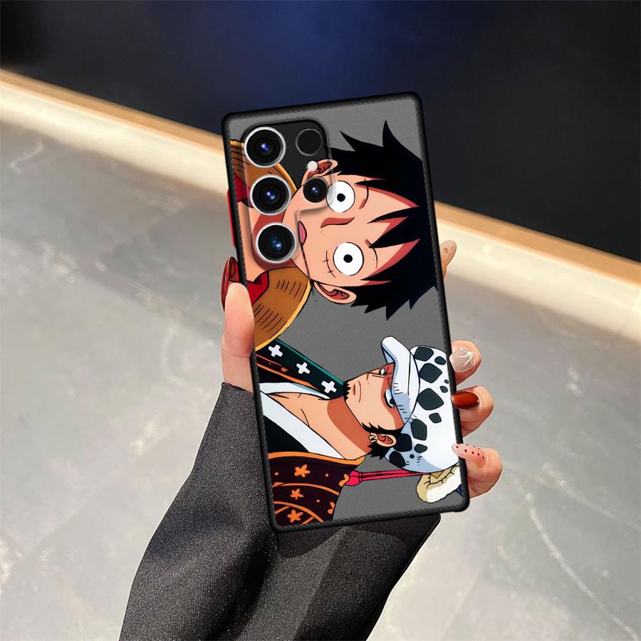 Funda Back Phone Cover Case for Samsung Galaxy S24 Plus S21 S23 FE S25 Ultra S20 FE S22 S26 Note 20 Ultra 10+ One Piece Anime