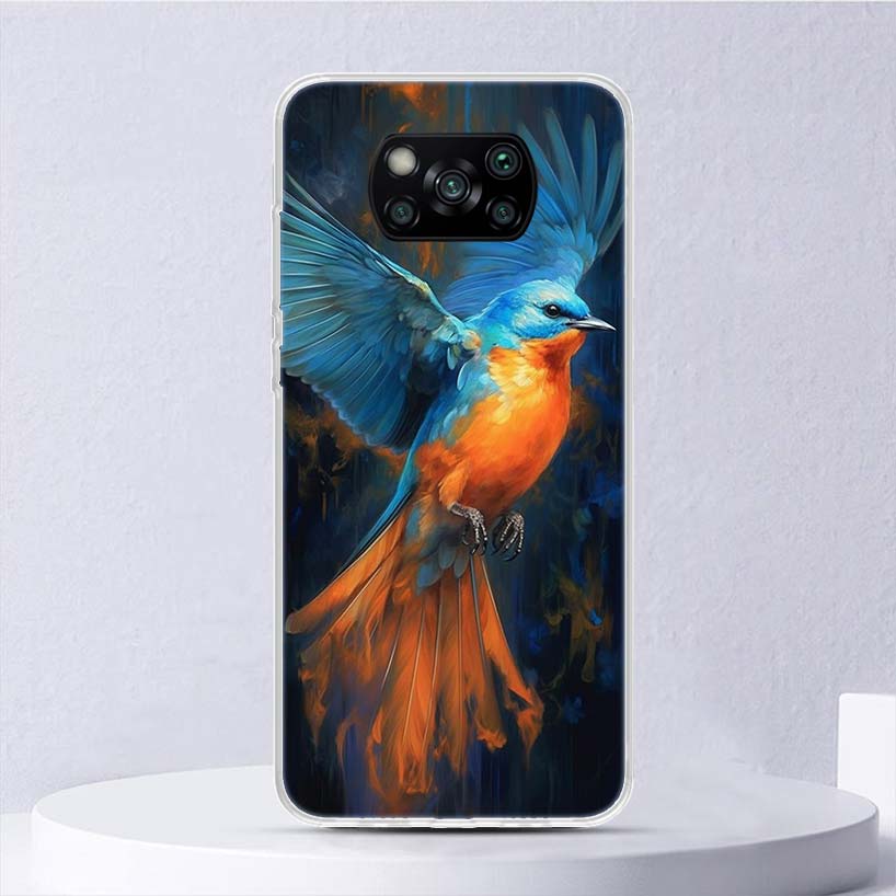 Animal Oil Painting Bird Soft Case For Xiaomi Poco X7 X6 X5 X4 X3 Nfc F7 Ultra F6 F5 Pro Phone Cover F4 Gt F3 M5S M4 M3 M5 M6 Co