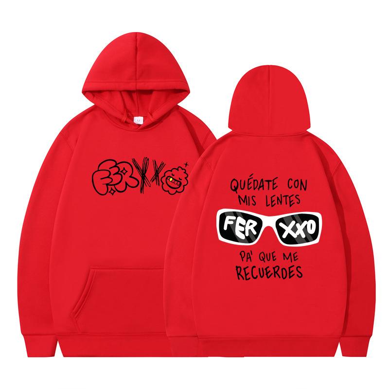 Podzim a zima Nový potisk Rap Singer Trendy značkový hip-hopový svetr Pánská volná ležérní mikina s kapucí