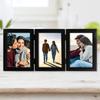 Individueller Holz-Bilderrahmen mit Foto für Wände Doppel-/Dreifach-Bilderrahmen 180° Faltbar Vintage-Bilderrahmen-Ständer Gedenkgeschenk