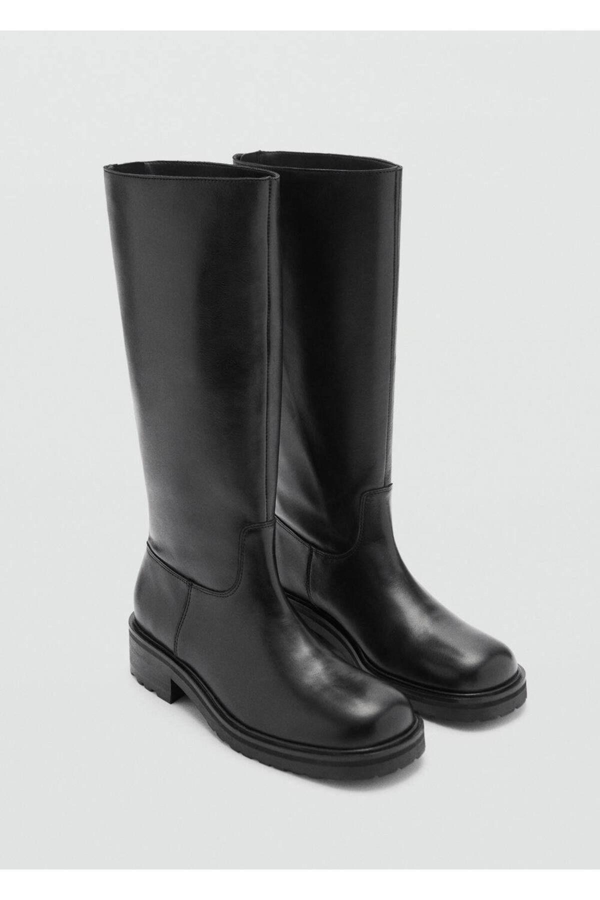 

Women Modern Stylish Fashion Zipper Leather Long Boots 41