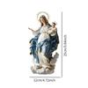 Virgin Mary Statue Christmas Scene Decorative Ornament with Infant Jesus Desktop DisplayFM