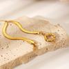 Blade Chain O-shaped Spring Clasp Pendant Necklace for Women, Unique Minimalist High-end Snake Chain