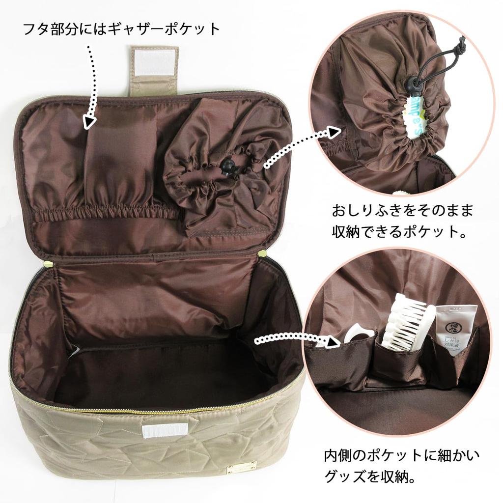 At First Diaper Storage Portable Diaper Storage Star AF1550 Case, Box, Quilt, Beige,