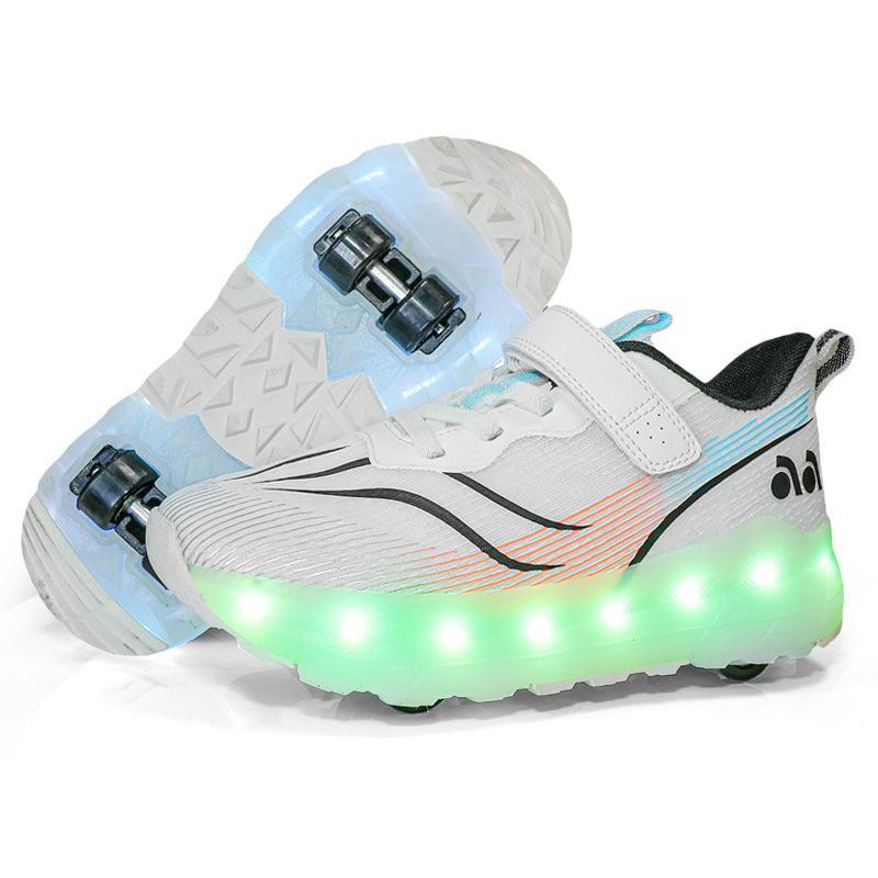 Nové 2025 přímý prodej chlapecké a dívčí zatahovací boty na kolečkách dvoukolečkové čtyřkolečkové odnímatelné kolečkové brusle pro dospělé