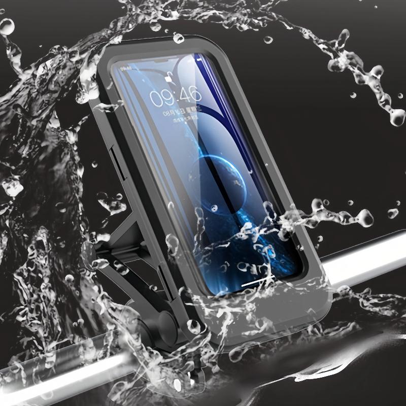 Waterproof Motorcycle Phone Stand, Bicycle Phone Stand, Freely Adjustable Height, Vehicle-Mounted Stand