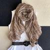 Used 100% Cotton Imported Large Stole Shawl UV/Brown