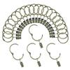 Closable Curtain Rings with Inner Metal Hanger Rings for Decorative Vintage Bronze Clips, 3-Inch Diameter, 24-Pack, Rust-Resistant Drapes, (TXZWJZ)