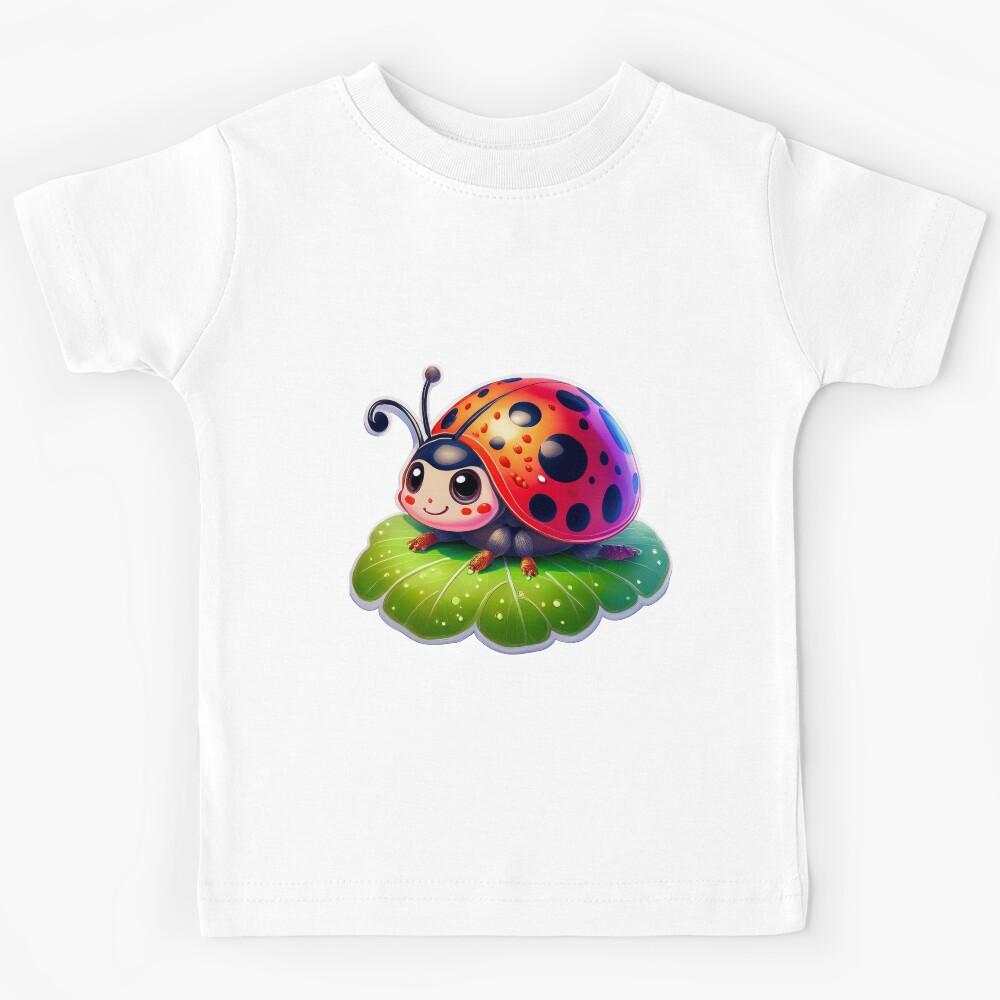 Lucky Red Ladybug Art Kids T-Shirt 170