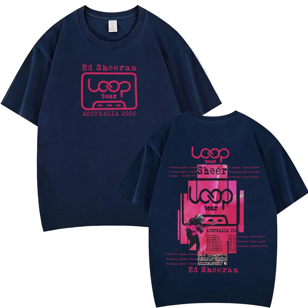 Ed Sheeran Loop Tour Australia 2026 Merch Tshirts Men Women Aesthetic Trend Fashion Tshirt Hip Hop Cotton Oversized T Shirts