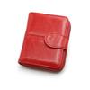 Women's Cute Soft Leather Bifold Wallet with Zipper