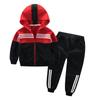 2024 Spring/Autumn Korean-Style Color Block Tracksuit for Boys - Medium/Large Two-Piece Jacket Set