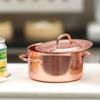 1:12 Dollhouse Miniature Copper Double-Ear Soup Pot Toy