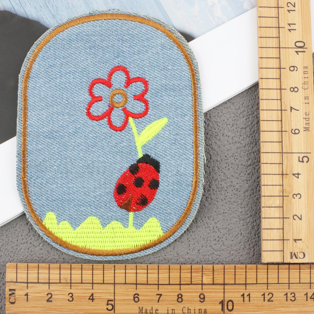 Hot-Selling Cloth Stickers Cartoon Embroidery Stickers Jeans Knee Stickers Ripped Holes Repair Embroidery Label Adhesive Patch Stickers