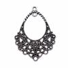 Irregular Oval Frame Connectors Moon Hammered Texture Links For Earring Making