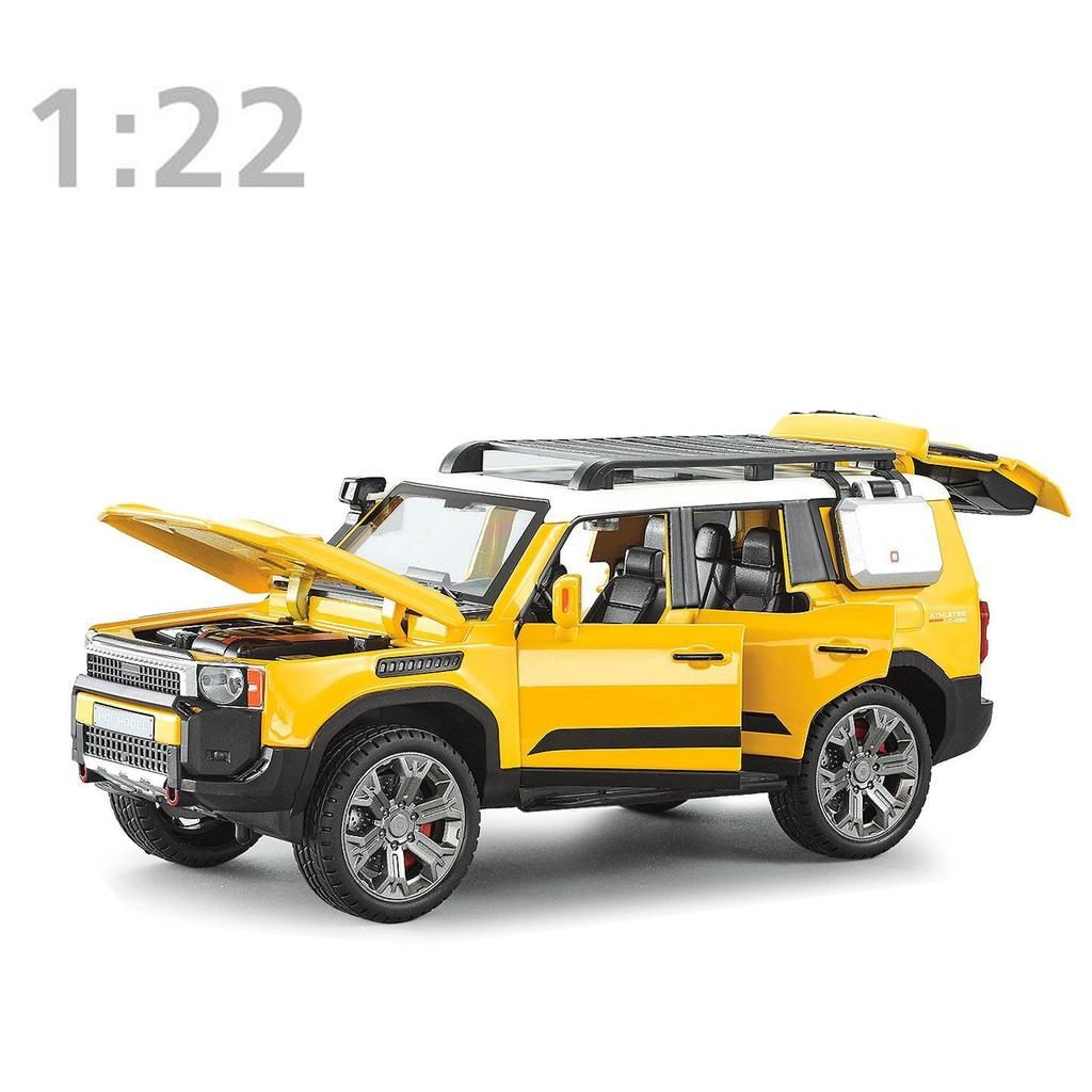 1: 22 SUV Alloy Car Model High Simulation Toy Car Collectible ornaments Set Kid's Birthday Gift with Light&Sound Doors Opened