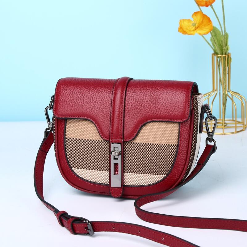 New Lady Shoulder Bags Fashion Handheld Bag Retro Korean Style Checkered Saddle Bag Trend Leisure Versatile Crossbody Bags