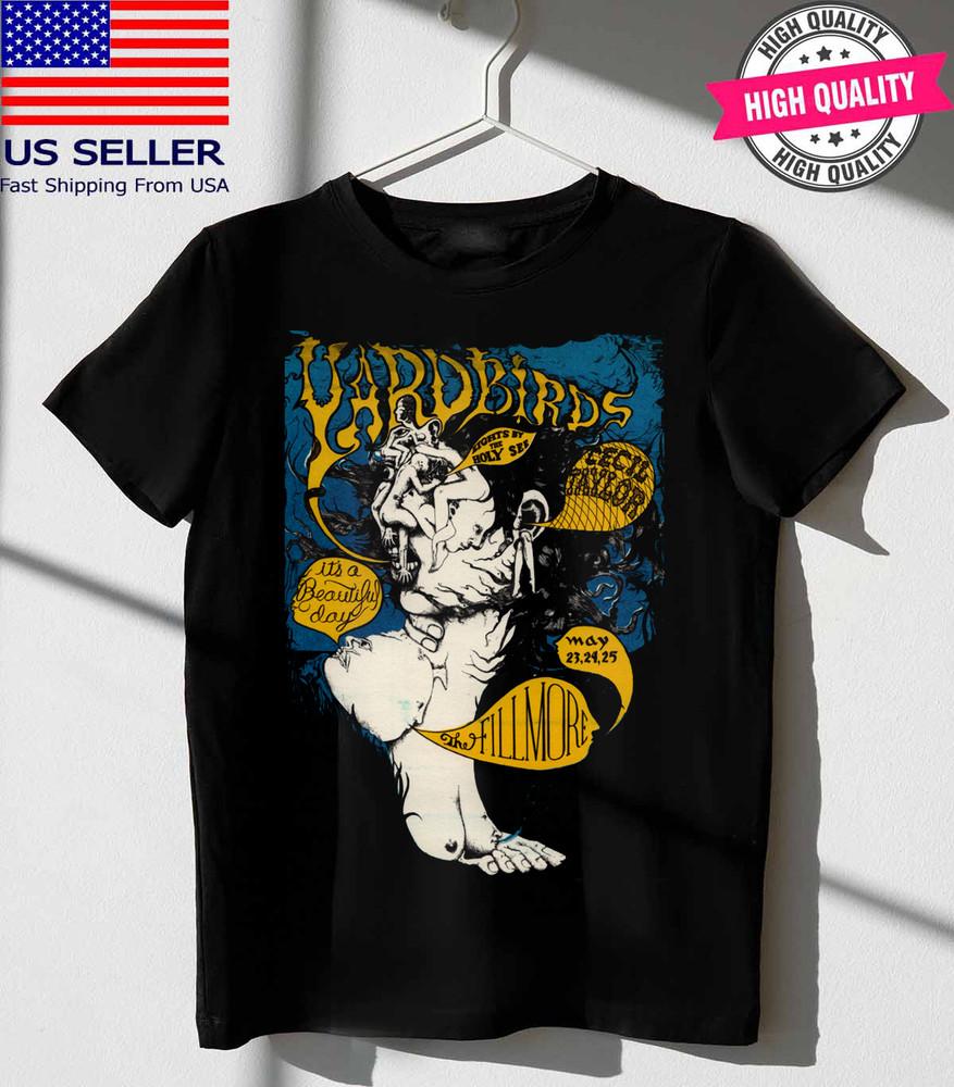 THE YARDBIRDS It Is Beautiful Day Shirt Black Unisex S-5XL 1H0378 Unisex T-Shirt M