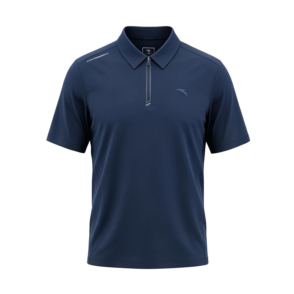 Anta Spring 2026 Business Ice Skin Cool Feeling Comfortable Breathable Polo Shirt Men tops Blue 152637101D-2 M