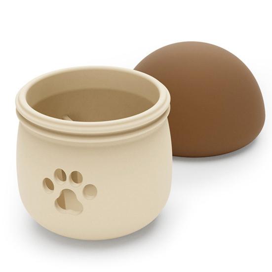 Silicone Dog Treat Dispensing Toy Mushroom Food Leakage Interactive Chew Toy Indoor Dog Cats Teething Cleaning Feeder Toy