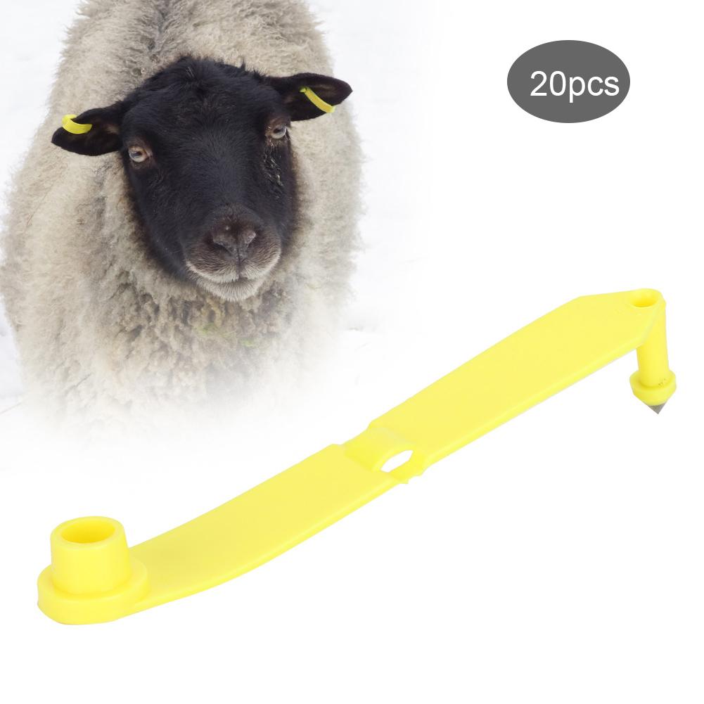 20pcs Sheep Goat Cattle Ear Tag Livestock Earrings Ear Tag Label for Animals Idetification
