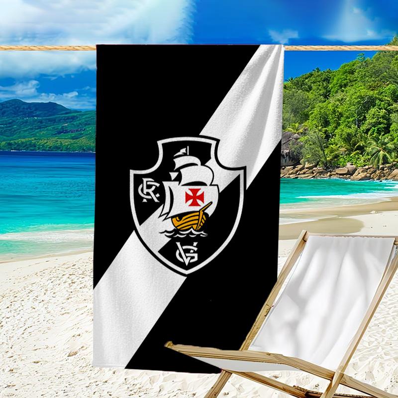 Vasco Fußballverein Bedrucktes Strandtuch, Superweiche Mikrofaser, Perfektes Geschenk Geburtstag, für Pool, Strand, Reisen, für Familie und Freunde