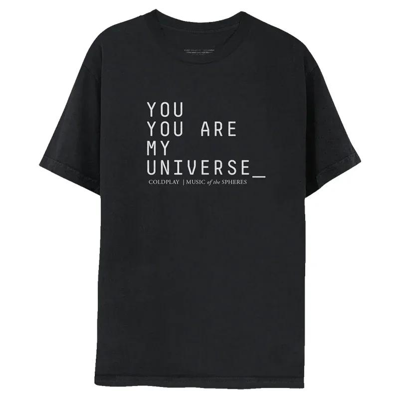 

2025 Классическая футболка группы Coldplay Британская рок-музыка Мужская и женская повседневная футболка Футболка с коротким рукавом Хлопковые топы Летняя одежда S