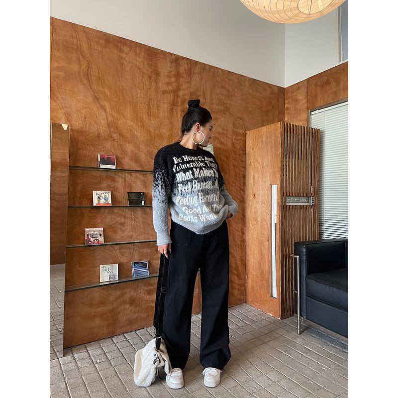 Nan Slightly Oversized Girls American High Waist Denim Female Fall and Winter New Arrival Plus Size Loose Slim Looking Straight Wide Leg Mop Pants