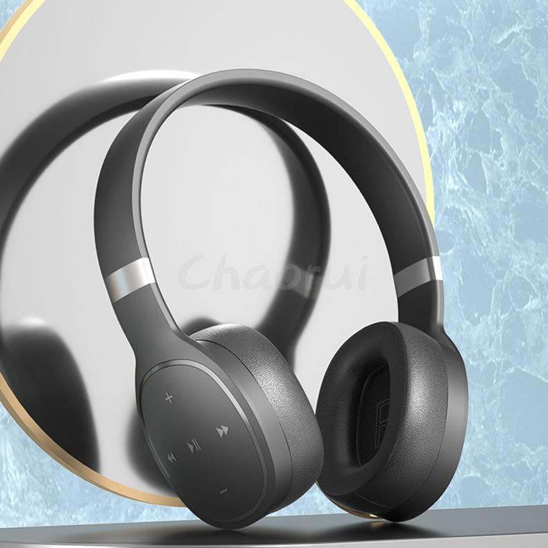 VJ087 TWS Wireless Head-mounted Headphones Bluetooth Garniture Folding Stereo Headphones and Noise Reduction for Young People