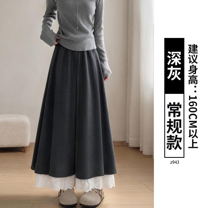 Womens High-Waisted Wide-Leg Cropped Skort Pants 2026 Loose Comfortable Casual Trousers Petite