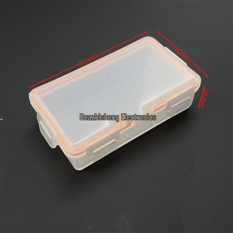 

Transparent Waterproof Flip-top 18650 Lithium Battery Storage Box - Holds 2/4 Cells, Moisture-proof