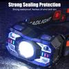 LED Induction Headlamp Motion Sensor Flashlight USB Charging Headlight 5 Gears 1200mAh for Outdoor Camping Running Night Fishing