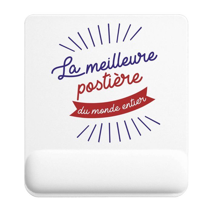 Tapis de souris - PLANETEE - Postière Meilleure Monde - 22x18 cm - Ép. 3 mm - Surface anti‑dérapante
