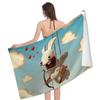 R-Rabbids I-InvasionS Microfiber Printed Beach Towel Mountain Climbing Yoga Beach Swimming Running Absorbent Soft Towel