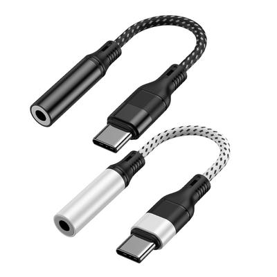 Aluminum USB Type C To Auxs Converters Audios Cable Featuring Line Control And Universal Device Support Music Listening