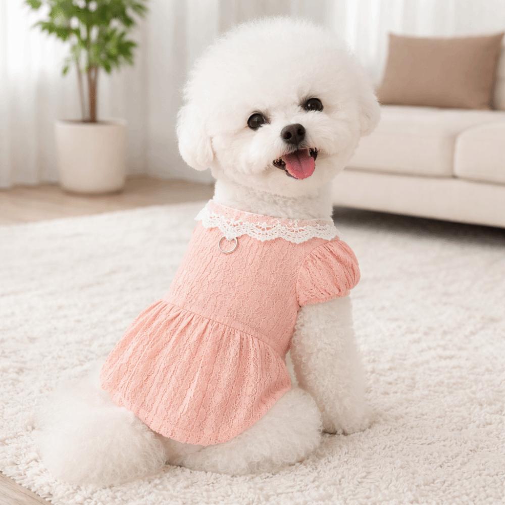 Comfortable Puppy Princess Dress Thin Breathable Dog Tutu Skirt Pet Clothing  Photograph Prop