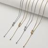 Leichter Luxus Nicht verblassender Titanstahl Nadel Universelle Kette Damen Perlen-Tragend Verstellbar Passepartout DIY Halskette Schmuck