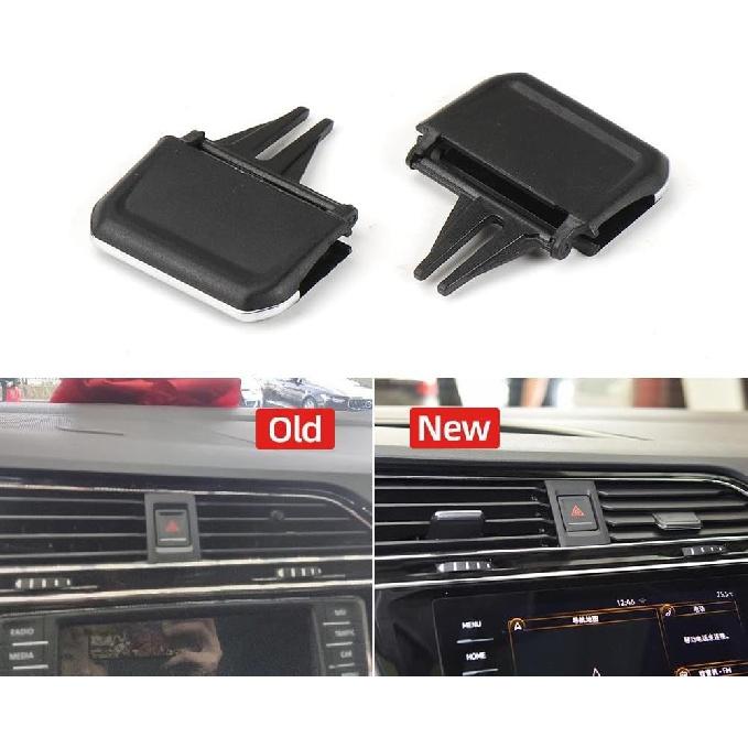 Front Center AC Vent Air Conditioning Vent Outlet Tab Clips Fit for Volkswagen Tiguan 2017-2021 (NO.4)