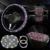 7-Piece Bling Automotive Kit – Diamond-Studded Steering Wheel Cover & Cute Car Accessories Set