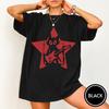 Rock Star Cat Tshirt Vintage Loose Oversized Unisex Tshirt Trendy Cotton Harajuku High Quality Comfortable Breathable Couples