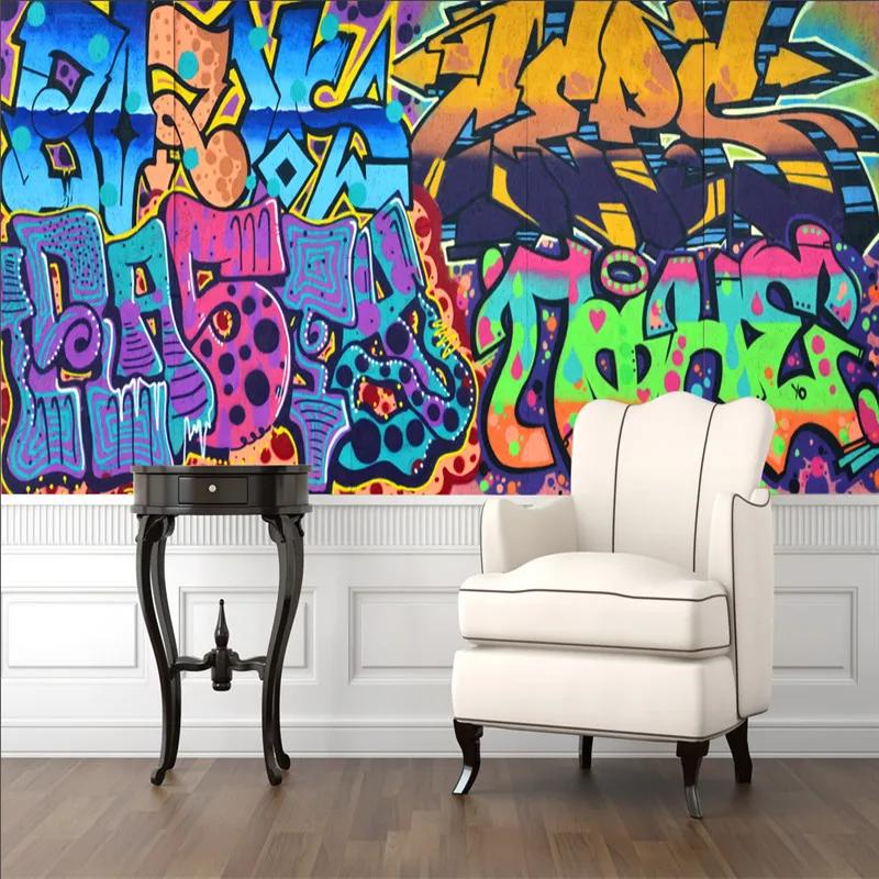 Modern Beautiful Street Art Graffiti Wall Paper 3d Music Club Bar Restaurant Mural Wallpaper