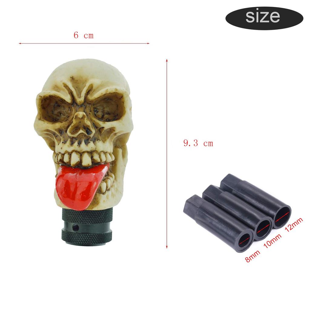 Bashineng Car Auto Gear Stick Shift Knob Large Tongue Skull Transmission Shifter Knob Head