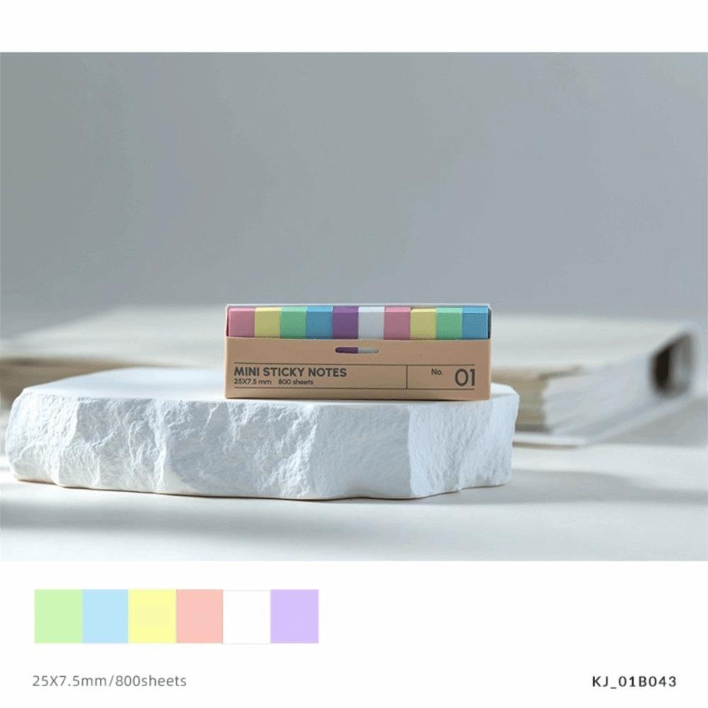 

800Sheet Sticky Notes Index Labels Reading Sticky Notes Fluorescence Label Stickers Self-Adhesive for Page Marking Classify File