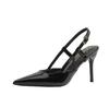 Fashion New Brand Plus Size 34-42 Women Heeled Sandals Retro Rome High Heels Shoes Women High Heel INS Leather Buckle Pumps Mules