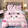 3D Geprint Schattige Kitten Huisdier Kat Beddengoed Set Marie Kitty Kat Dekbedovertrek voor Meisjes Jongens Cadeau Kinderkamer Decoratie Twin Queen