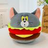 Tom Jerry And Burger Shaped Plush Toy Cute Cartoon Doll Kids Gifts Birthday