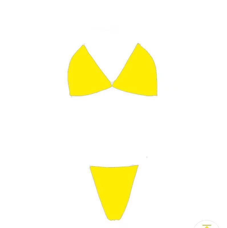 

Изящный разноцветный бикини с невидимыми бретелями Triple Extra Large (3XL)