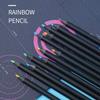 6/12Pcs Rainbow Colored Pencils Multicolored 7 In 1 Black Wooden Bulk Rainbow Pencils Art Supplies Drawing Coloring Sketching