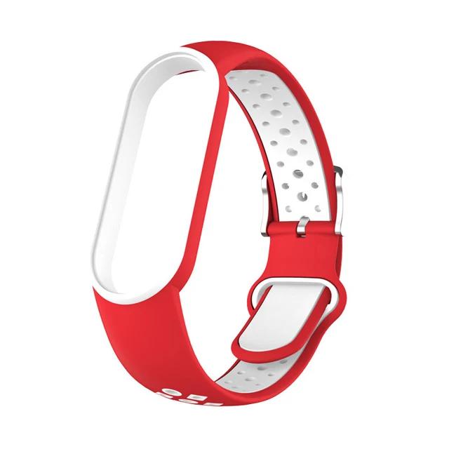 Silicone Strap for Xiaomi Mi Band 3 4 5 6 7 Bracelet Sport Miband 6 7Replacement Wristband Double Buckle Correa Belt Accessorise
